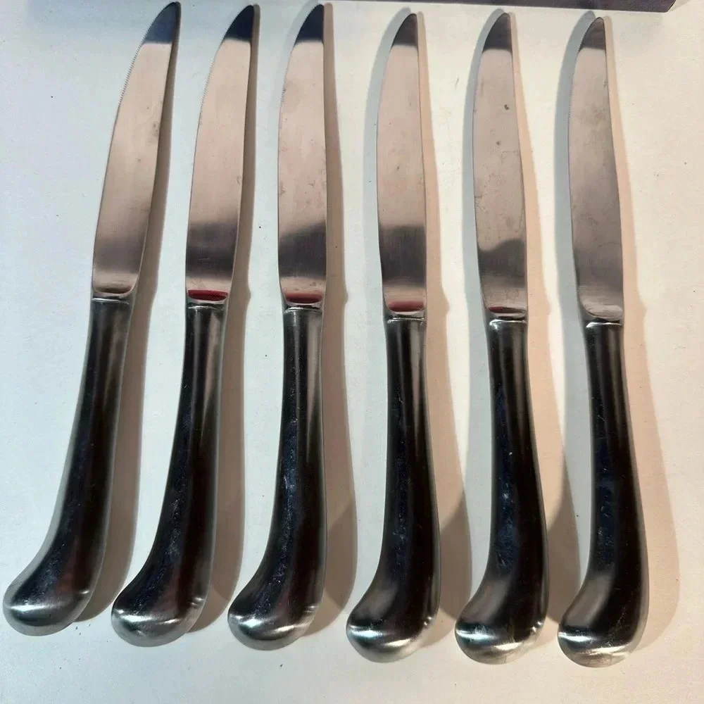 MCM Stainless by Present Fifth Avenue Mount Vernon Dinner Knives Set Of 6 Boxed - Picture 7 of 10